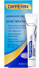 Differin Gel (adapalene 0.1%) for acne in adults